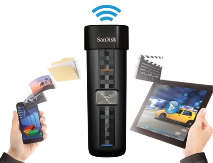 Mobil qurılmalarga arnalgan sımsız baylanıstı amelge asırıwshı SanDisk Connect fleshkası